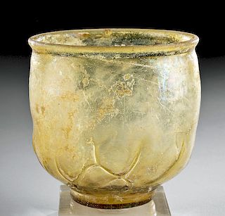 Gorgeous Roman Glass Footed Vessel