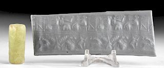 Ancient Sumerian Chalcedony Cylinder Seal