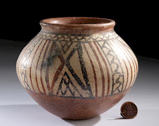 Rare Anatolian Polychrome Pottery Vessel