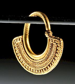 Published South Arabian 20K+ Gold Earring