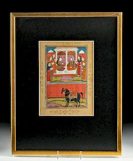 18th C. Indian Painting - Shah Shahan & Empress