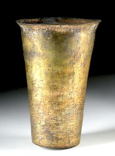 Pre-Columbian Sican Silvered Copper Kero
