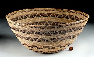 19th C. Native American California Yokuts Burden Basket