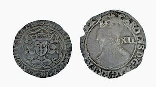 British Silver Coins - Henry VI & Charles I (pair)