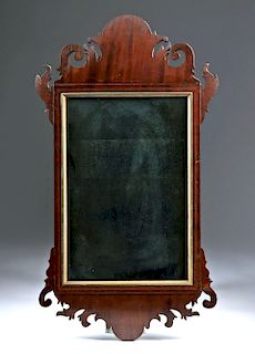 18th C. American Wood  Frame Chippendale Mirror