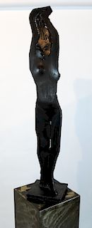 S. SINGER: Nude Female - Steel Sculpture