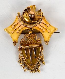 14k Gold Victorian Pin