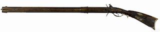 Swivel breech double barrel flintlock rifle, appr