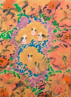 Outsider Art, Sybil Gibson, Girls in Flowers