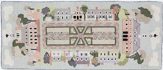 Claire Murray Scenic Colonial Williamsburg Hooked Rug Runner