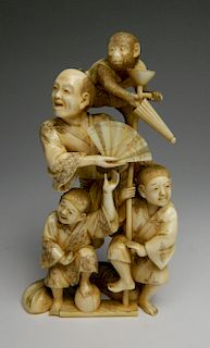 19th c. Japanese carved ivory figure