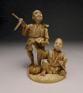 19th c. Asian carved ivory figure