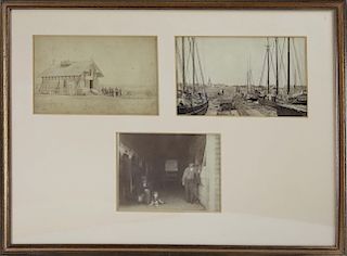 Two Matted and Framed Antique Nantucket Photographs