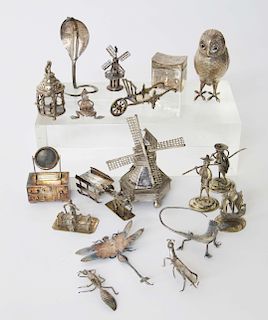 Group of Sterling Silver Miniature Artifacts
