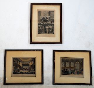Court Rooms, Lawyers: Two Prints & An Etching