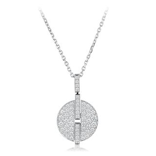 Cartier Diamond Circle Pendant Necklace