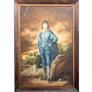 Daniel Dávila. Joven de azul. Firmada y fechada 16-abr-68. Óleo sobre tela. Enmarcado en madera. 89 x 59 cm.