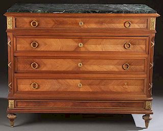 LOUIS XVI STYLE MARBLE TOP CHEST