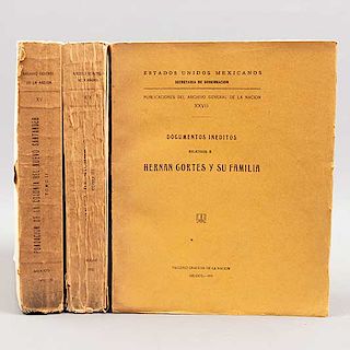 LOTE DE LIBROS: PUBLICACIONES DEL ARCHIVO GENERAL DE LA NACIÓN. México: 1930, 1932 y 1935. Total de piezas: 3.