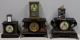 Grouping Of Antique Mantel And Carriage Clocks