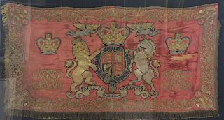 ENGLISH ROYAL COAT OF ARMS. Tapestry.