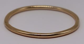 JEWELRY. Cartier 14kt Gold Bangle Bracelet.