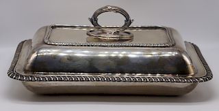 SILVER. Late 19th English Silver Covered Vegetable