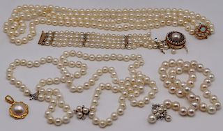 JEWELRY. Assorted Gold and Pearl Jewelry Grouping.