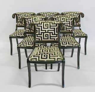 MIDCENTURY. Set Of 6 Klismos Style Chairs.