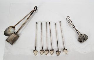 Sterling Silver Tongs, and 7 Others