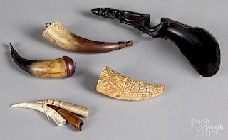 Carved bone and horn items