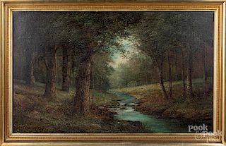 Jay Taylor oil on canvas wooded landscape
