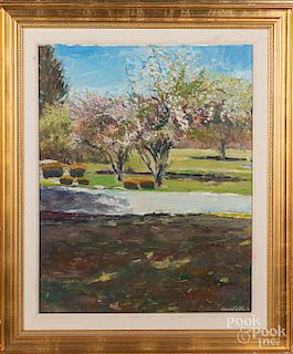 David Little oil on canvas titled Spring Blossoms