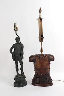 Patinated Metal Figure of a Classical Man