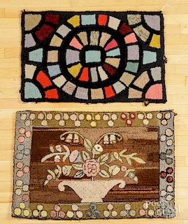Two American hooked rugs