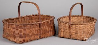 Two split oak baskets