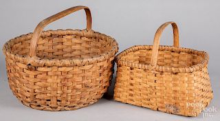 Four split oak baskets.
