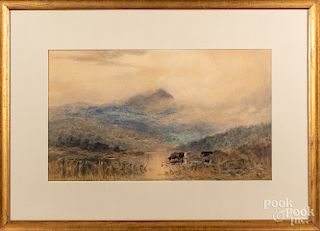 Samuel Triscott watercolor landscape, etc.