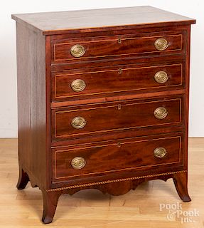 Federal style mahogany bachelors chest