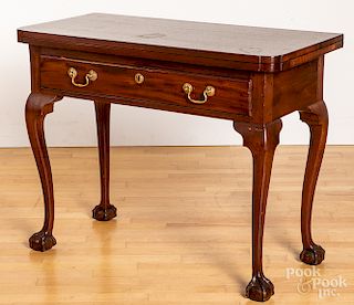 Chippendale mahogany card table