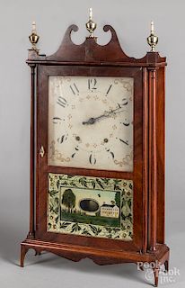 E. Terry & Sons Federal pillar and scroll clock