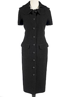 Chanel Silk & Wool Black Dress Size 44