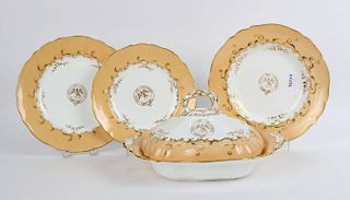 Parcel-Gilt Porcelain Dinnerware Service