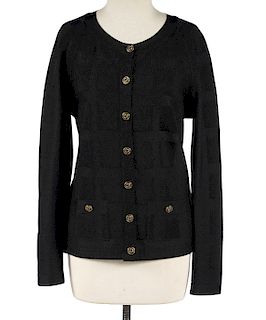Chanel Silk Blend Blazer Jacket Size 42