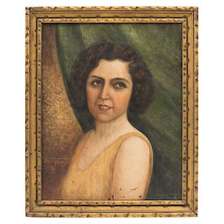FRANCISCO DE PAULA MENDOZA (MEXICO, 1867-1937). PORTRAIT OF MARÍA TERESA URQUIZO DE RAMÍREZ. Oil on canvas. Signed and dated.