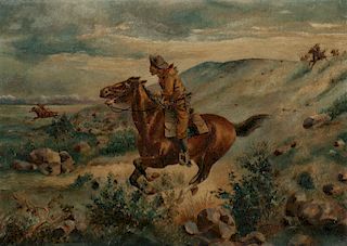 Artist unknown, Untitled (Cowboy on Horseback)