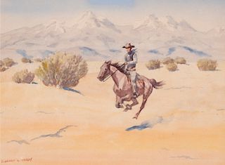 Leonard Reedy, Untitled (Cowboy on Horseback)