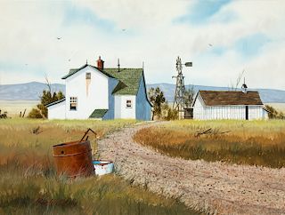 Gerald Lilly, Untitled (Farm Scene)