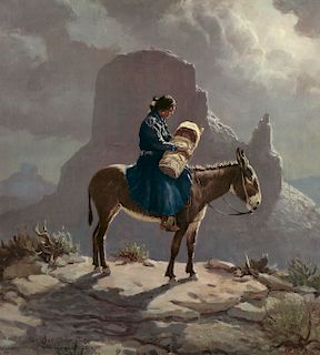 Olaf Wieghorst, Navajo Madonna