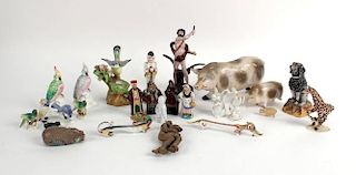 Twenty-Five Miniature Figures and Animals